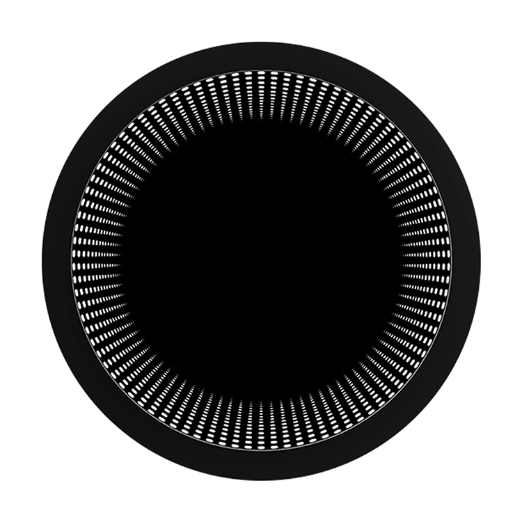 Round infinity led mirror