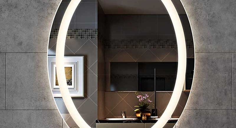 Modern & Contemporary Bathroom Front-Lit LED Frameless Lighted Vanity Mirror.